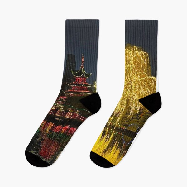 Item preview, Tivoli Gardens Japanese Pagoda at Night designed and sold by Violaman.