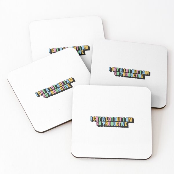 Item preview, I Cry A Lot But I Am So Productive – Pastel Block Letters designed and sold by creativerooney.