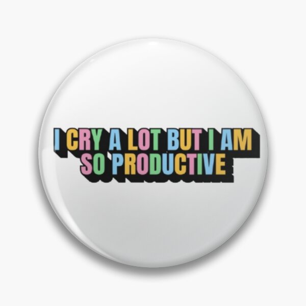 Item preview, I Cry A Lot But I Am So Productive – Pastel Block Letters designed and sold by creativerooney.