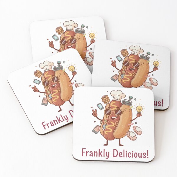 Item preview, Frankly Delicious! Quirky Hot Dog Chef Design with Shades and Hat designed and sold by MT-Hub | Art for Every Soul.