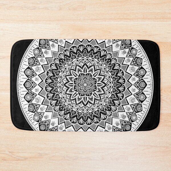 Item preview, Natural Contrast — Detailed Nature-Inspired White Mandala designed and sold by MelZahrArt.