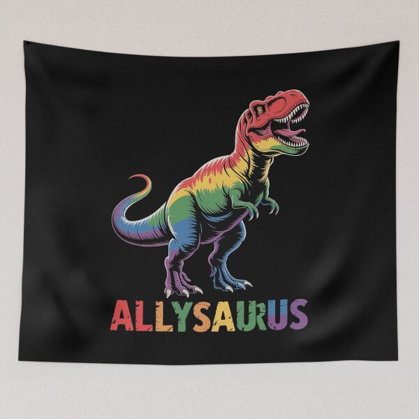 Item preview, Dinosaur Lgbt Gay Pride Flag Allysaurus designed and sold by HeinzanoWeno.