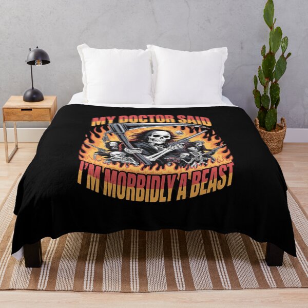 Item preview, My Doctor Said I'm Morbidly A Beast Hard Skeleton Meme designed and sold by MathisBellanger.
