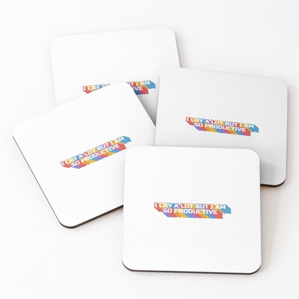 Item preview, I Cry A Lot But I Am So Productive – Retro Rainbow Stripes designed and sold by creativerooney.