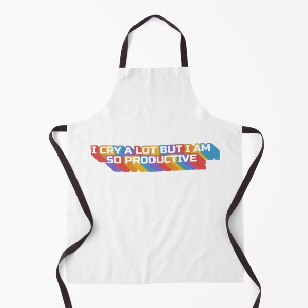 Item preview, I Cry A Lot But I Am So Productive – Retro Rainbow Stripes designed and sold by creativerooney.