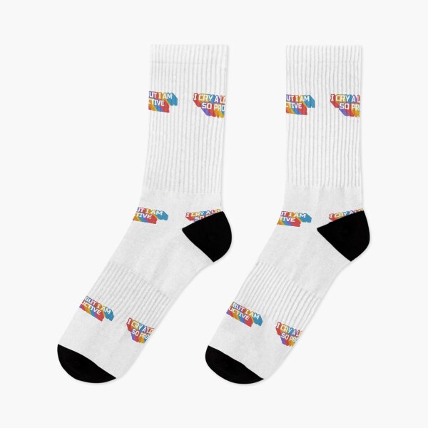Item preview, I Cry A Lot But I Am So Productive – Retro Rainbow Stripes designed and sold by creativerooney.