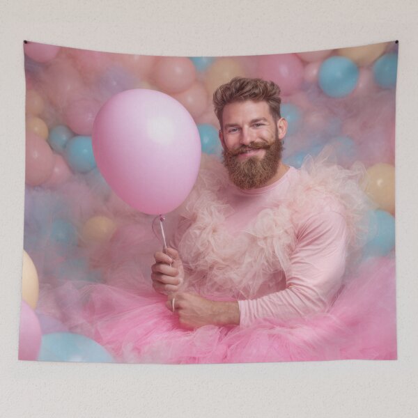 Item preview, Man with pink balloon designed and sold by anytka.