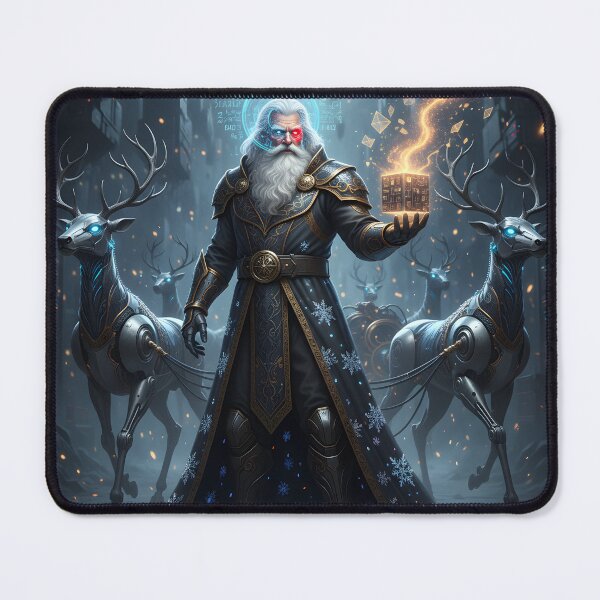 Item preview, AI Santa — Futuristic Cyber Christmas Art designed and sold by DarkScorpio.
