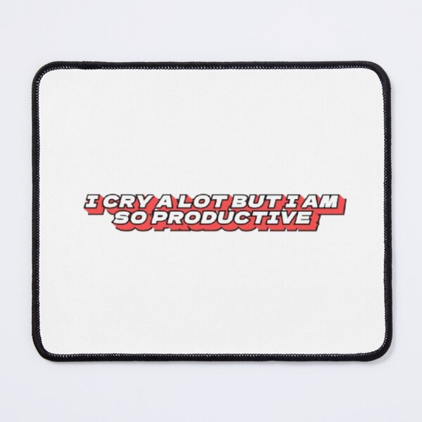 Item preview, I Cry A Lot But I’m So Productive – Red Shadow Text designed and sold by creativerooney.