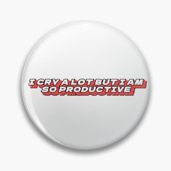 Item preview, I Cry A Lot But I’m So Productive – Red Shadow Text designed and sold by creativerooney.