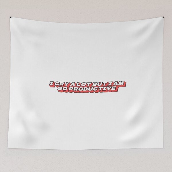 Item preview, I Cry A Lot But I’m So Productive – Red Shadow Text designed and sold by creativerooney.