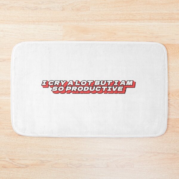 Item preview, I Cry A Lot But I’m So Productive – Red Shadow Text designed and sold by creativerooney.