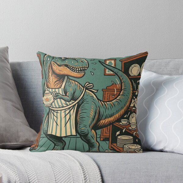 Item preview, T-REX Fine China & Antiques 'Oops' Funny Clumsy Dinosaur Tea Lover Vintage Design designed and sold by Bongocomic.