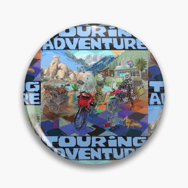 Item preview, ADVENTURE TOURING MOTORCYCLES - HAND PAINTED - Joshua Tree Desert/California Coast/Italian Dolomites designed and sold by TRAVEL-ART-MOTO.