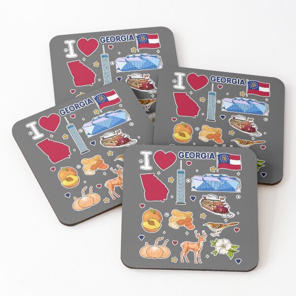 Item preview, Love Georgia Sticker Pack, Peach State Pride Souvenir & Travel Gift designed and sold by mashmosh.