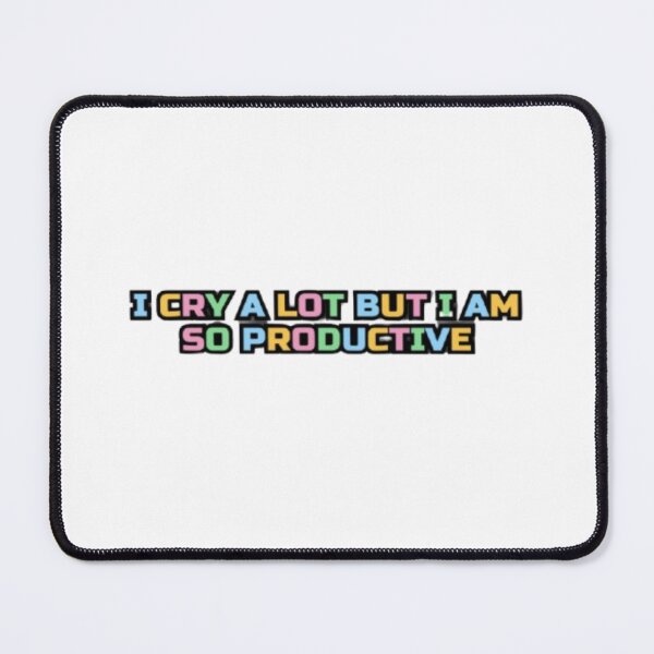 Item preview, I Cry A Lot But I’m So Productive – Pastel Typography designed and sold by creativerooney.