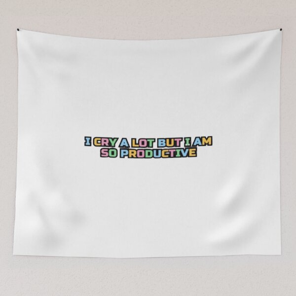 Item preview, I Cry A Lot But I’m So Productive – Pastel Typography designed and sold by creativerooney.