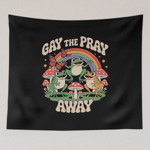 Item preview, Gay the Pray Away Gay Frog LGBTQ Pride Cute designed and sold by CombatTask.