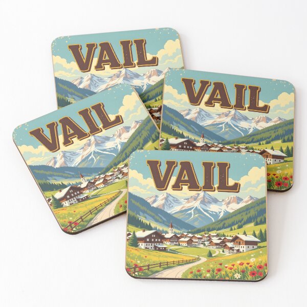 Item preview, Vail, Colorado, USA: Vintage-Style Painterly Travel Poster designed and sold by LSVart.