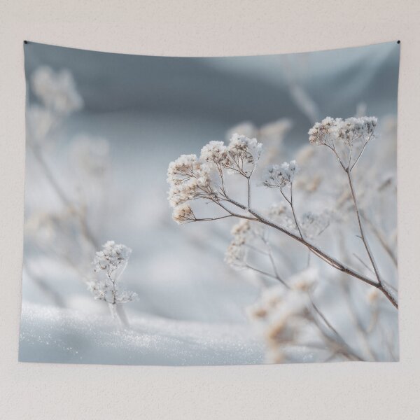 Item preview, Snowy plants in winter landscape designed and sold by anytka.