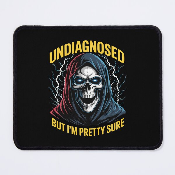 Item preview, Undiagnosed But I'm Pretty Sure Flaming Skeleton Autism Meme designed and sold by CombatTask.