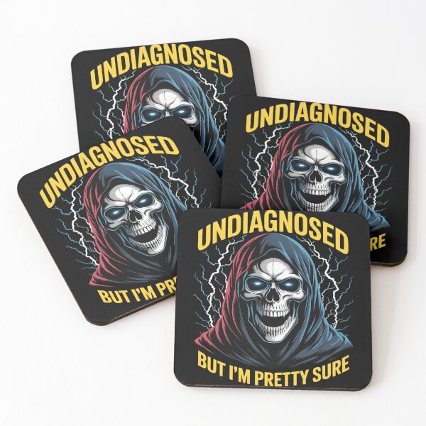 Item preview, Undiagnosed But I'm Pretty Sure Flaming Skeleton Autism Meme  designed and sold by CombatTask.