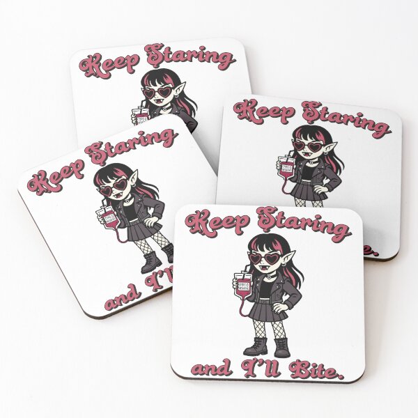 Item preview, Keep Staring and I’ll Bite – Gothic Vampire Girl Design designed and sold by Weasel Graphix.