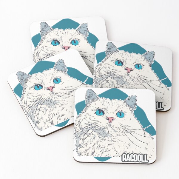 Item preview, Blue-Eyed Elegance: The Ragdoll in Graphic Form designed and sold by ForeverPrintsOK.