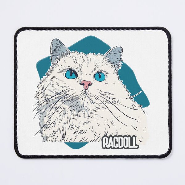 Item preview, Blue-Eyed Elegance: The Ragdoll in Graphic Form designed and sold by ForeverPrintsOK.
