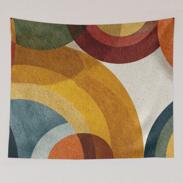 Item preview, Colorful circles on texture designed and sold by anytka.