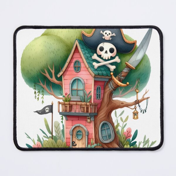 Item preview, Whimsical Pirate Treehouse Illustration – Cute Pirate House Clipart for Kids, Adventure Art designed and sold by LunaPixelStudio.