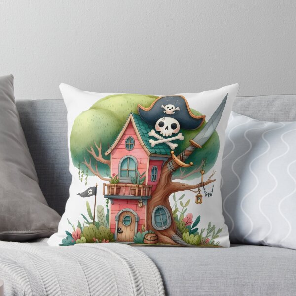 Item preview, Whimsical Pirate Treehouse Illustration – Cute Pirate House Clipart for Kids, Adventure Art designed and sold by LunaPixelStudio.