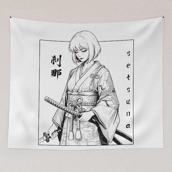 Item preview, Moment 刹那 (Setsuna) – Classy Lady Samurai | Cool Kimono Girl, Beautiful Anime Girl designed and sold by Shigen16.