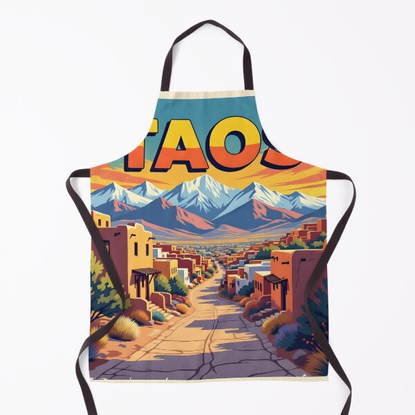 Item preview, Taos, New Mexico, USA: Vintage-Style Painterly Travel Poster designed and sold by LSVart.