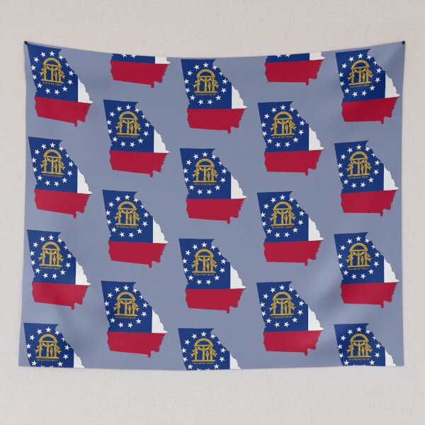 Item preview, Georgia State Pride Map Flag - Vintage Distressed Look designed and sold by mashmosh.