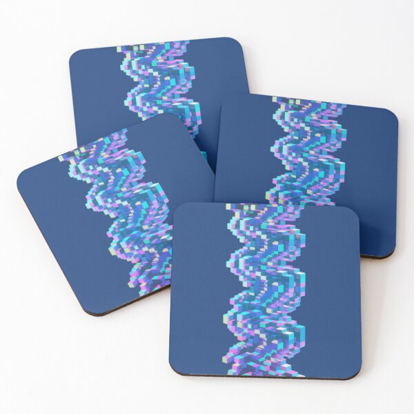 Item preview, Neon Voxel Ripple Pattern designed and sold by LunarDraft.