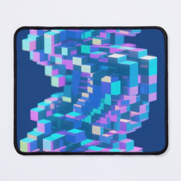 Item preview, Neon Voxel Ripple Pattern designed and sold by LunarDraft.