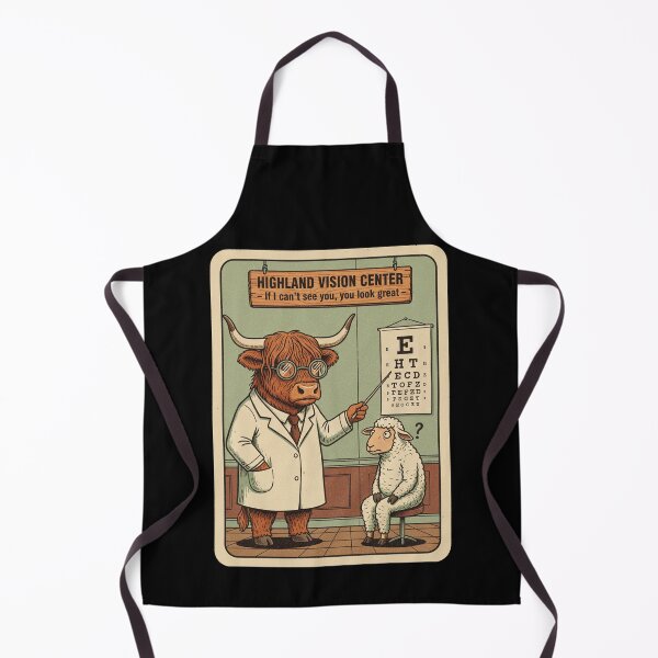 Item preview, Highland Vision Center Funny Meme Cow Optometrist Sheep Eye Exam Pun designed and sold by Bongocomic.