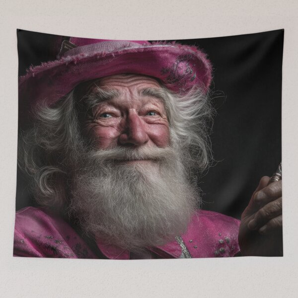 Item preview, Smiling man with pink hat and wand designed and sold by anytka.