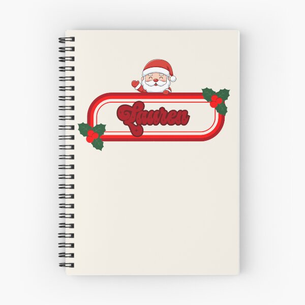 Artikelvorschau, Lauren und der Weihnachtsmann entworfen und verkauft von ArtCraftLab.