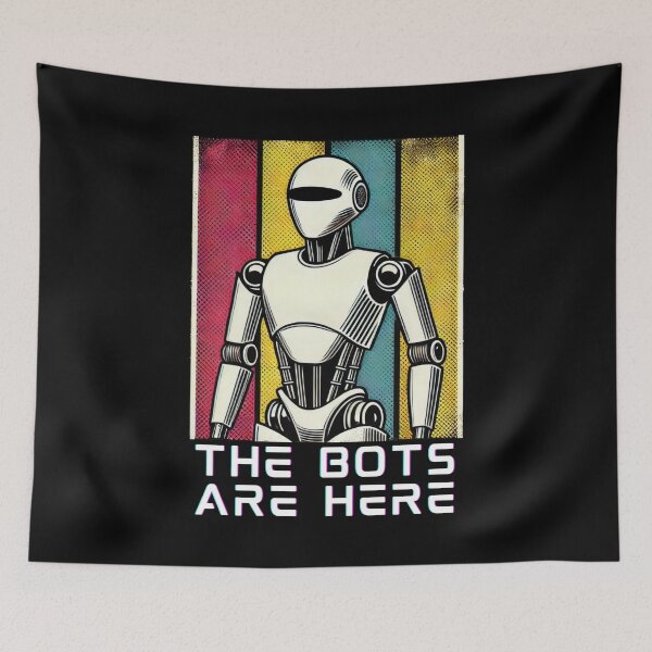 Item preview, humanoid robot art designed and sold by TEEJAMBOREE.