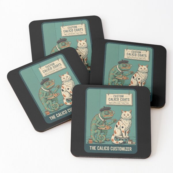 Item preview, The Calico Customizer Whimsical Chameleon Artist Painting Cat Art Design designed and sold by Bongocomic.