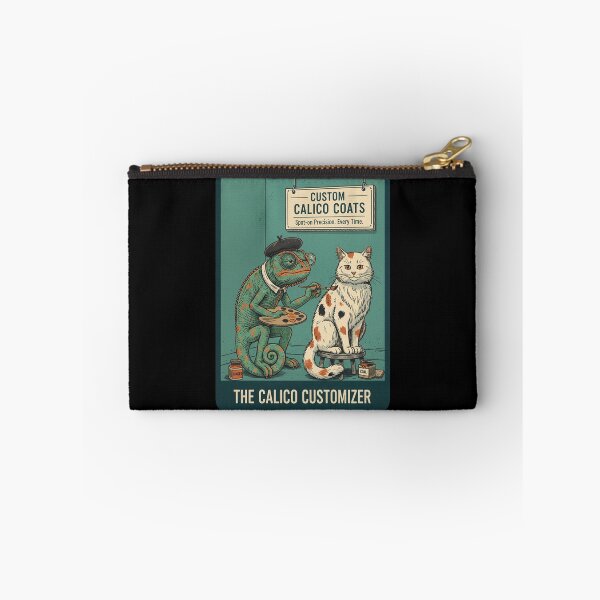 Item preview, The Calico Customizer Whimsical Chameleon Artist Painting Cat Art Design designed and sold by Bongocomic.