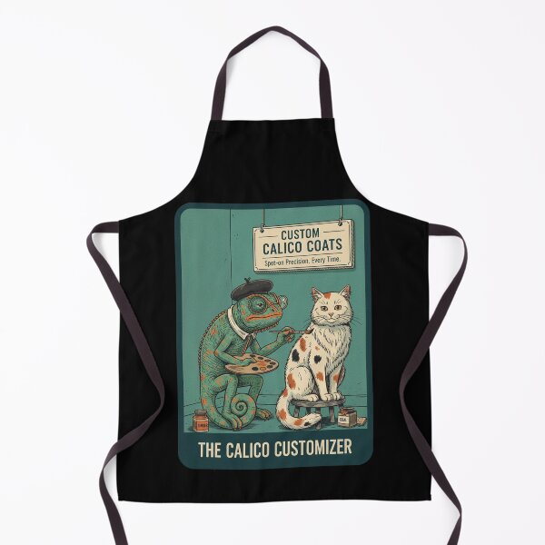 Item preview, The Calico Customizer Whimsical Chameleon Artist Painting Cat Art Design designed and sold by Bongocomic.