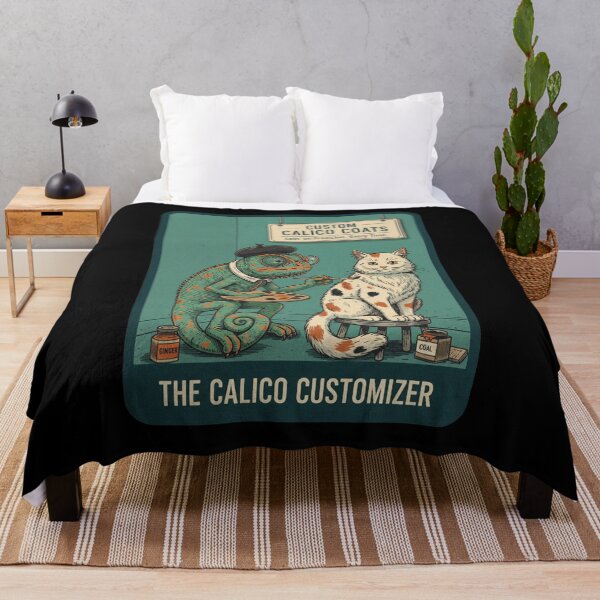 Item preview, The Calico Customizer Whimsical Chameleon Artist Painting Cat Art Design designed and sold by Bongocomic.