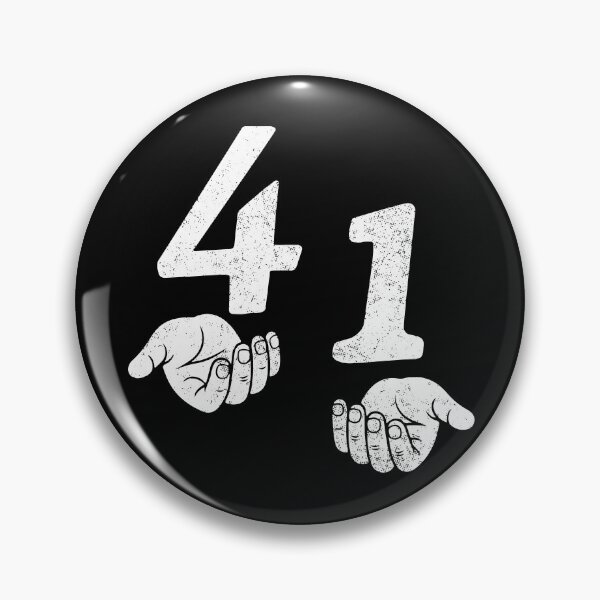 Item preview, Funny 41 Meme Number Hands Minimalist Graphic Design designed and sold by MotivaChic.