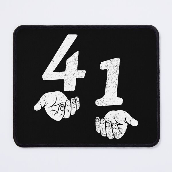 Item preview, Funny 41 Meme Number Hands Minimalist Graphic Design designed and sold by MotivaChic.