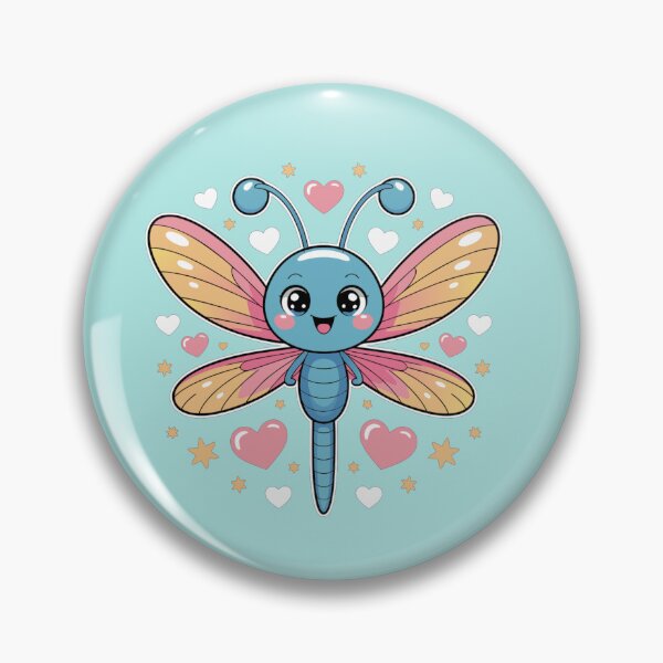 Item preview, Happy Dragonfly Cartoon – Cute Nature Character Art designed and sold by Royalsticker.