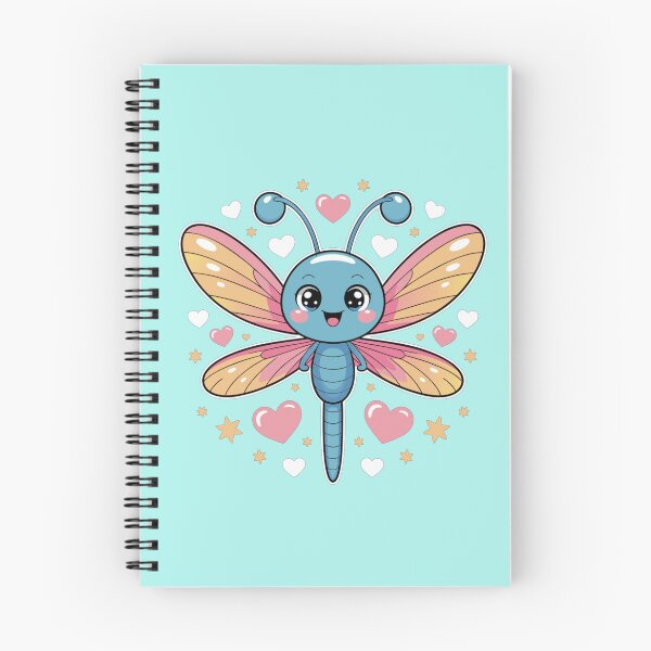 Item preview, Happy Dragonfly Cartoon – Cute Nature Character Art designed and sold by Royalsticker.