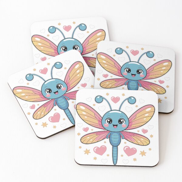 Item preview, Happy Dragonfly Cartoon – Cute Nature Character Art designed and sold by Royalsticker.